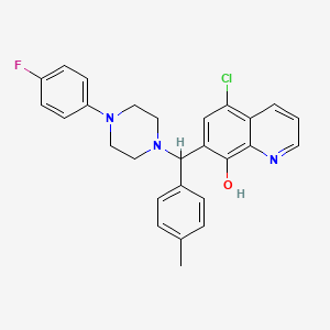 molecular formula C27H25ClFN3O B12158227 5-Chloro-7-{[4-(4-fluorophenyl)piperazin-1-yl](4-methylphenyl)methyl}quinolin-8-ol 