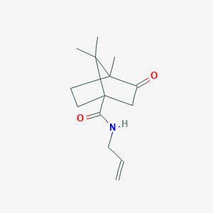 molecular formula C14H21NO2 B12158301 4,7,7-trimethyl-3-oxo-N-(prop-2-en-1-yl)bicyclo[2.2.1]heptane-1-carboxamide 