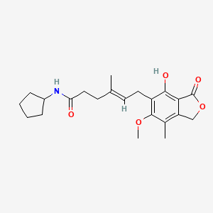 (4E)-N-cyclopentyl-6-(4-hydroxy-6-methoxy-7-methyl-3-oxo-1,3-dihydro-2-benzofuran-5-yl)-4-methylhex-4-enamide