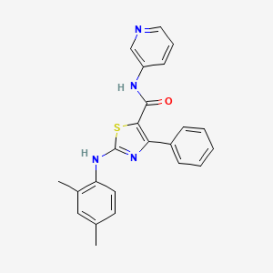 molecular formula C23H20N4OS B12158340 2-[(2,4-dimethylphenyl)amino]-4-phenyl-N-(pyridin-3-yl)-1,3-thiazole-5-carboxamide 