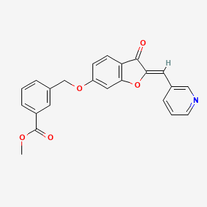 molecular formula C23H17NO5 B12158366 methyl 3-({[(2Z)-3-oxo-2-(pyridin-3-ylmethylidene)-2,3-dihydro-1-benzofuran-6-yl]oxy}methyl)benzoate 