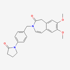 molecular formula C23H24N2O4 B12158389 7,8-dimethoxy-3-[4-(2-oxo-1-pyrrolidinyl)benzyl]-1,3-dihydro-2H-3-benzazepin-2-one 