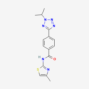 molecular formula C15H16N6OS B12158401 4-(2-isopropyl-2H-tetrazol-5-yl)-N-(4-methylthiazol-2-yl)benzamide 