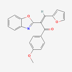 (2Z)-2-benzoxazol-2-yl-3-(2-furyl)-1-(4-methoxyphenyl)prop-2-en-1-one