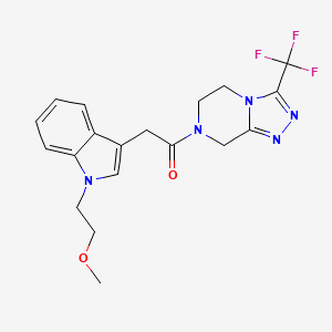 2-[1-(2-methoxyethyl)-1H-indol-3-yl]-1-[3-(trifluoromethyl)-5,6-dihydro[1,2,4]triazolo[4,3-a]pyrazin-7(8H)-yl]ethanone