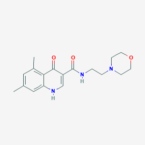 molecular formula C18H23N3O3 B12158466 4-hydroxy-5,7-dimethyl-N-[2-(morpholin-4-yl)ethyl]quinoline-3-carboxamide 