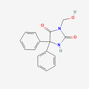 molecular formula C16H14N2O3 B1215847 3-(Hydroxymethyl)-5,5-diphenylimidazolidine-2,4-dione CAS No. 21616-46-6