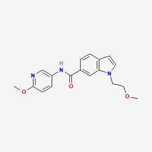 1-(2-methoxyethyl)-N-(6-methoxypyridin-3-yl)-1H-indole-6-carboxamide