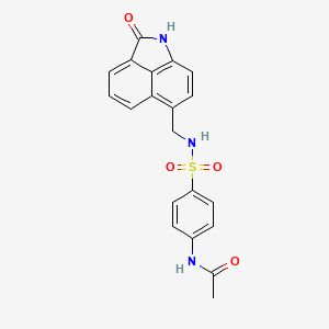 molecular formula C20H17N3O4S B12158518 N-(4-{[(2-oxo-1,2-dihydrobenzo[cd]indol-6-yl)methyl]sulfamoyl}phenyl)acetamide 