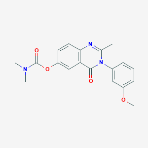 3-(3-Methoxyphenyl)-2-methyl-4-oxo-3,4-dihydroquinazolin-6-yl dimethylcarbamate