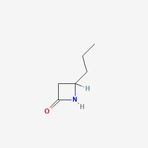molecular formula C6H11NO B1215854 2-氮杂环丁酮，4-丙基- CAS No. 22937-03-7