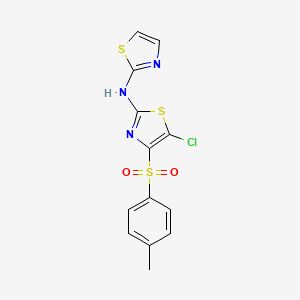 5-Chloro-4-[(4-methylphenyl)sulfonyl]-2-(1,3-thiazol-2-ylamino)-1,3-thiazole