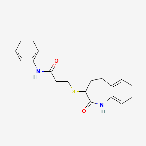 3-[(2-hydroxy-4,5-dihydro-3H-1-benzazepin-3-yl)sulfanyl]-N-phenylpropanamide