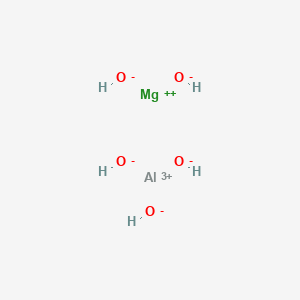 molecular formula AlH5MgO5 B1215858 Aluminum magnesium hydroxide CAS No. 39366-43-3