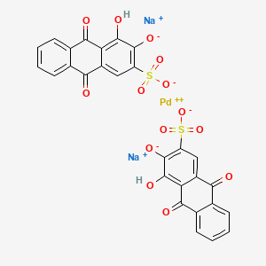 B1215862 Palladium sulfonated alizarine CAS No. 74091-55-7