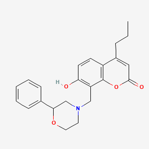 7-hydroxy-8-[(2-phenylmorpholin-4-yl)methyl]-4-propyl-2H-chromen-2-one