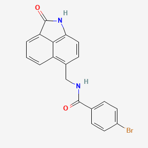 molecular formula C19H13BrN2O2 B12158709 4-bromo-N-[(2-oxo-1,2-dihydrobenzo[cd]indol-6-yl)methyl]benzamide 