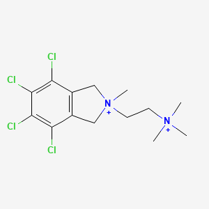 molecular formula C14H20Cl4N2+2 B1215871 Chlorisondamine CAS No. 7701-62-4