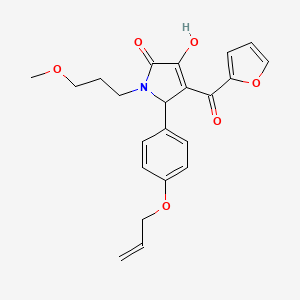 (4E)-4-[furan-2-yl(hydroxy)methylidene]-1-(3-methoxypropyl)-5-[4-(prop-2-en-1-yloxy)phenyl]pyrrolidine-2,3-dione