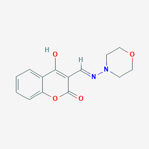 molecular formula C14H14N2O4 B12158734 (3E)-3-[(morpholin-4-ylamino)methylidene]-2H-chromene-2,4(3H)-dione 