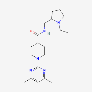 molecular formula C19H31N5O B12158754 1-(4,6-dimethylpyrimidin-2-yl)-N-[(1-ethylpyrrolidin-2-yl)methyl]piperidine-4-carboxamide 