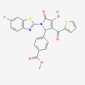 Methyl 4-[1-(6-fluorobenzothiazol-2-yl)-4-hydroxy-5-oxo-3-(2-thienylcarbonyl)-3-pyrrolin-2-yl]benzoate