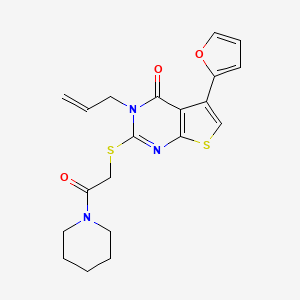 5-(furan-2-yl)-2-{[2-oxo-2-(piperidin-1-yl)ethyl]sulfanyl}-3-(prop-2-en-1-yl)thieno[2,3-d]pyrimidin-4(3H)-one