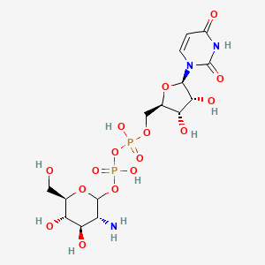 molecular formula C15H25N3O16P2 B1215881 UDP-D-glucosamine 