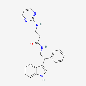 N-[2-(1H-indol-3-yl)-2-phenylethyl]-3-(2-pyrimidinylamino)propanamide