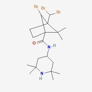 6-bromo-4-(dibromomethyl)-5,5-dimethyl-N-(2,2,6,6-tetramethylpiperidin-4-yl)bicyclo[2.1.1]hexane-1-carboxamide