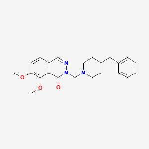 molecular formula C23H27N3O3 B12158852 2-[(4-benzylpiperidin-1-yl)methyl]-7,8-dimethoxyphthalazin-1(2H)-one 