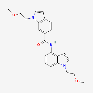 molecular formula C23H25N3O3 B12158856 1-(2-methoxyethyl)-N-[1-(2-methoxyethyl)-1H-indol-4-yl]-1H-indole-6-carboxamide 