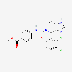 molecular formula C21H18Cl2N4O3 B12158880 methyl 4-({[4-(2,3-dichlorophenyl)-3,4,6,7-tetrahydro-5H-imidazo[4,5-c]pyridin-5-yl]carbonyl}amino)benzoate 