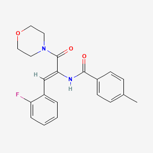 N-[(1Z)-1-(2-fluorophenyl)-3-(morpholin-4-yl)-3-oxoprop-1-en-2-yl]-4-methylbenzamide