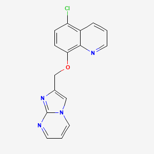 molecular formula C16H11ClN4O B12158905 5-Chloro-8-(imidazo[1,2-a]pyrimidin-2-ylmethoxy)quinoline 