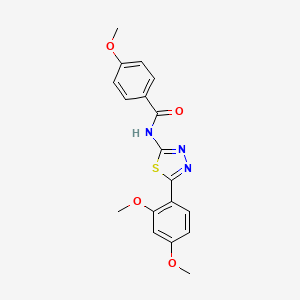 N-[5-(2,4-dimethoxyphenyl)-1,3,4-thiadiazol-2-yl]-4-methoxybenzamide