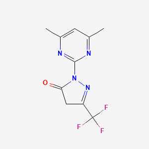 molecular formula C10H9F3N4O B12158968 2-(4,6-dimethylpyrimidin-2-yl)-5-(trifluoromethyl)-2,4-dihydro-3H-pyrazol-3-one CAS No. 775292-21-2