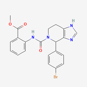 molecular formula C21H19BrN4O3 B12159012 methyl 2-({[4-(4-bromophenyl)-3,4,6,7-tetrahydro-5H-imidazo[4,5-c]pyridin-5-yl]carbonyl}amino)benzoate 