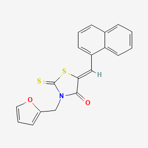 (5Z)-3-(furan-2-ylmethyl)-5-(naphthalen-1-ylmethylidene)-2-thioxo-1,3-thiazolidin-4-one