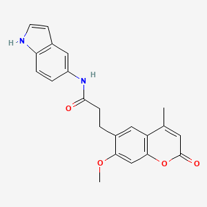 N-(1H-indol-5-yl)-3-(7-methoxy-4-methyl-2-oxo-2H-chromen-6-yl)propanamide