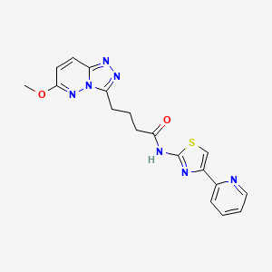 4-(6-methoxy-[1,2,4]triazolo[4,3-b]pyridazin-3-yl)-N-(4-(pyridin-2-yl)thiazol-2-yl)butanamide