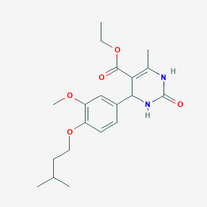 molecular formula C20H28N2O5 B12159064 Ethyl 4-[3-methoxy-4-(3-methylbutoxy)phenyl]-6-methyl-2-oxo-1,2,3,4-tetrahydropyrimidine-5-carboxylate 