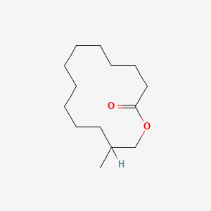 molecular formula C14H26O2 B1215907 13-Methyloxacyclotetradecan-2-one CAS No. 57092-32-7
