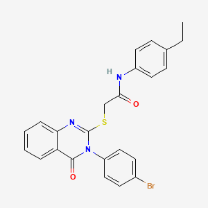 2-{[3-(4-bromophenyl)-4-oxo-3,4-dihydroquinazolin-2-yl]sulfanyl}-N-(4-ethylphenyl)acetamide