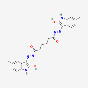 N'~1~-[(3Z)-5-methyl-2-oxo-1,2-dihydro-3H-indol-3-ylidene]-N'~6~-[(3Z)-6-methyl-2-oxo-1,2-dihydro-3H-indol-3-ylidene]hexanedihydrazide