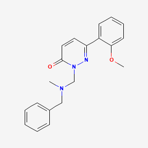 molecular formula C20H21N3O2 B12159127 2-{[benzyl(methyl)amino]methyl}-6-(2-methoxyphenyl)pyridazin-3(2H)-one 