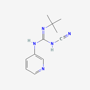 molecular formula C11H15N5 B1215913 N'-cyano-N-(3-pyridyl)-N''-(t-butyl)guanidine CAS No. 60559-94-6