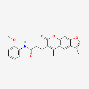 N-(2-methoxyphenyl)-3-(3,5,9-trimethyl-7-oxo-7H-furo[3,2-g]chromen-6-yl)propanamide