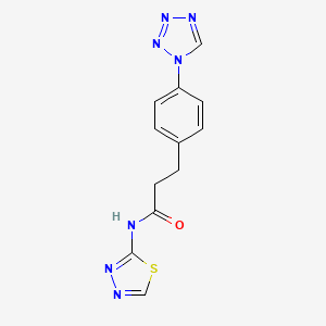 3-(4-(1H-tetrazol-1-yl)phenyl)-N-(1,3,4-thiadiazol-2-yl)propanamide