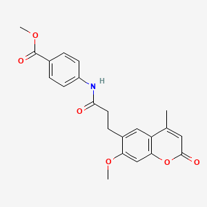 methyl 4-{[3-(7-methoxy-4-methyl-2-oxo-2H-chromen-6-yl)propanoyl]amino}benzoate